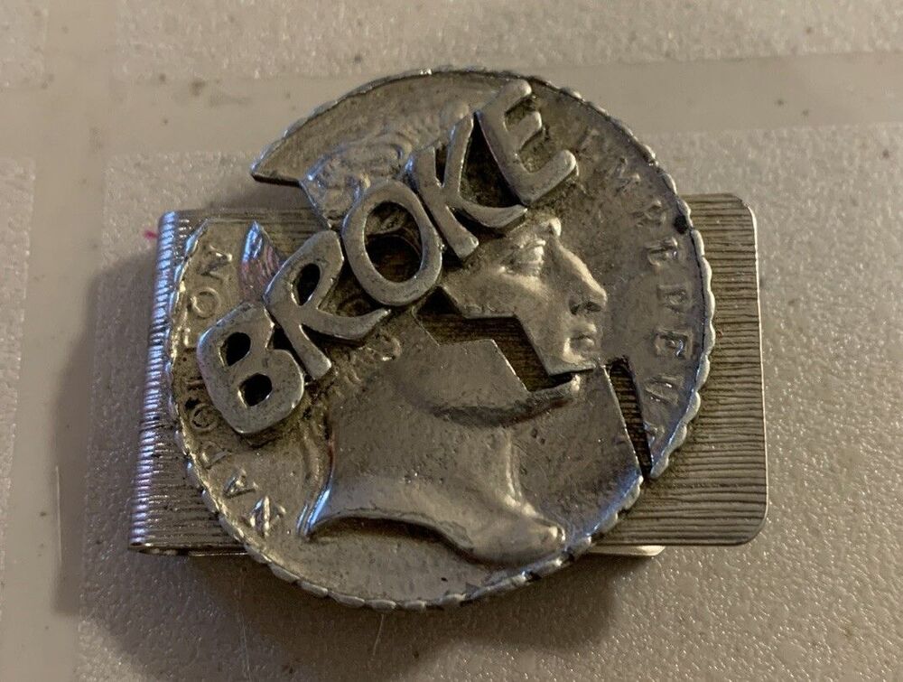 Broke Money Clip Liberty Coin Cracked Broken Bill Folder